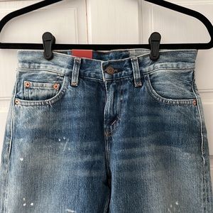 Levi’s Vintage 505, new vintage stock, pre 1971 with big E, red line stitch